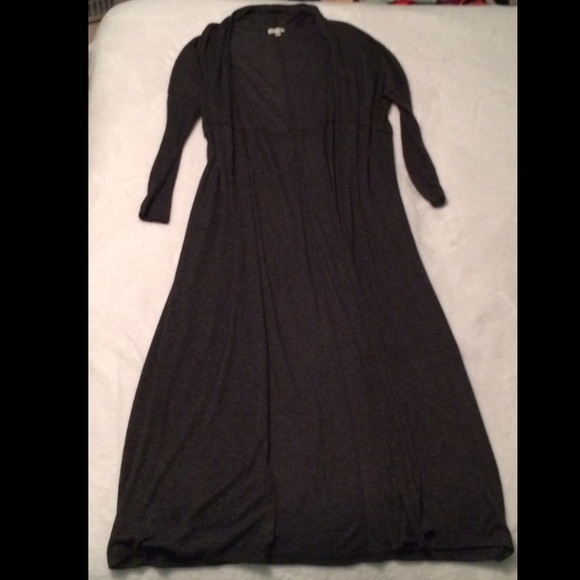 Gray floor length silence + noise sweater