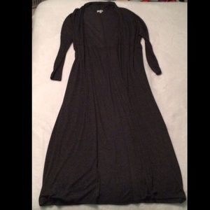 Gray floor length silence + noise sweater