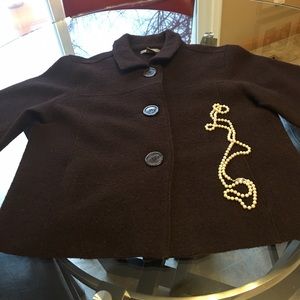 Adorable Brown Jacket by Kenar - Size M