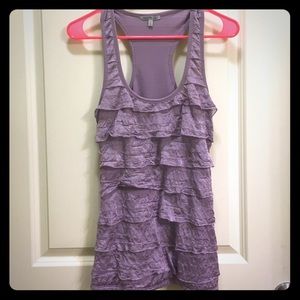 Purple Ruffles tank top- Charlotte Russe