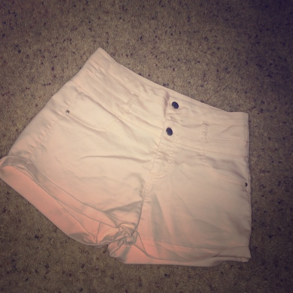 Coral high waisted shorts
