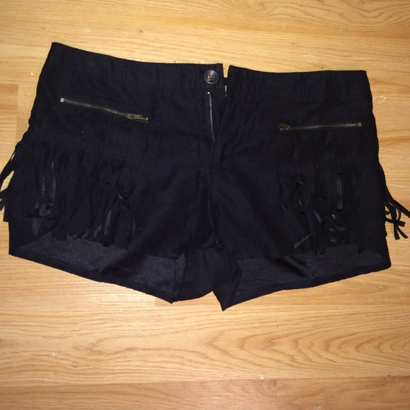 black shorts