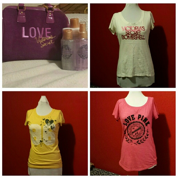 Victoria Secrets Bundle Shirts and Tote