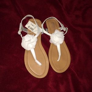 White sandals