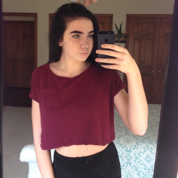 Maroon Crop top