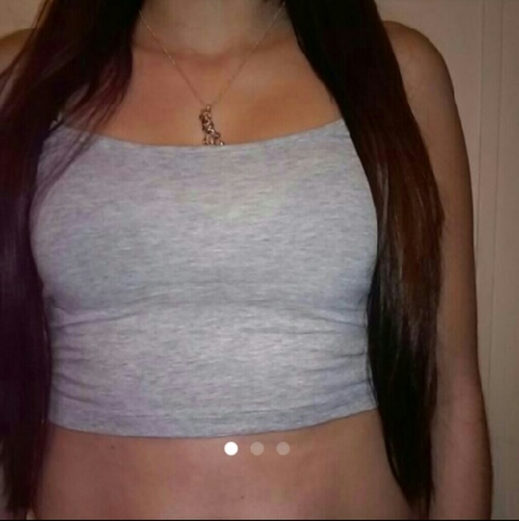 Gray Crop Top