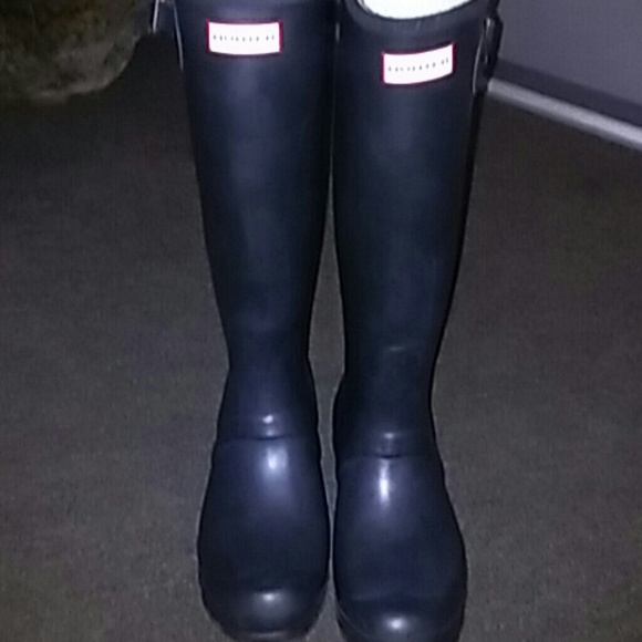 Matte black Hunter boots