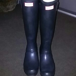 Matte black Hunter boots