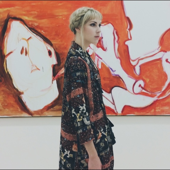 Topshop Jackets & Blazers - Printed Kimono Style Jacket