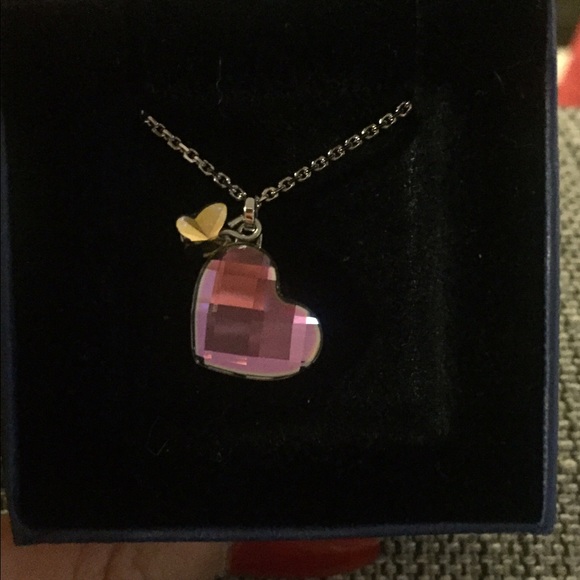 Swarovski Jewelry Swarovski Crystal Heart And Butterfly Necklace Poshmark