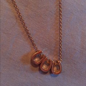 Three horse shoe necklace from forever 21