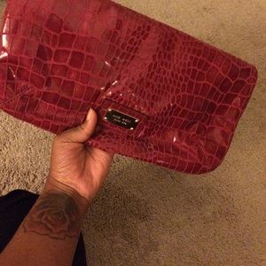 Nine West Fuschia clutch