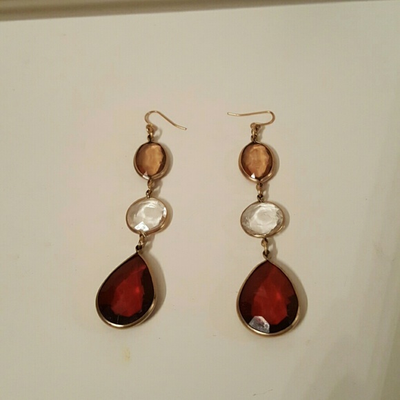 Beautiful brown tone dangle earrings