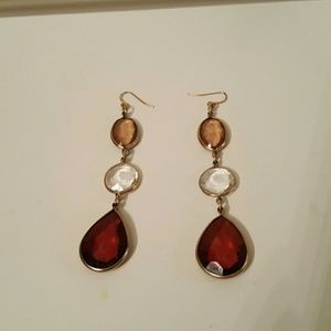 Beautiful brown tone dangle earrings