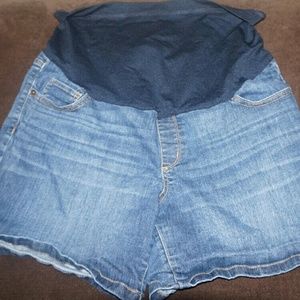 Maternity jean shorts