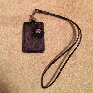 Coach ID holder and lanyard
