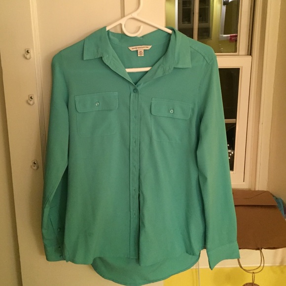 Green American Eagle button down shirt