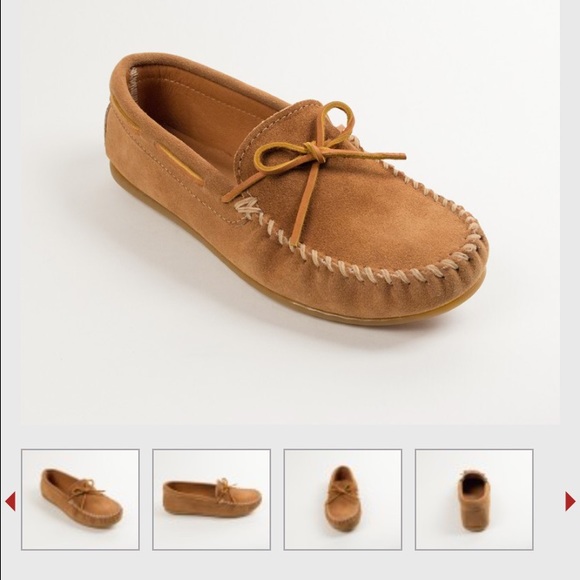 minnetonka classic taupe moccasins