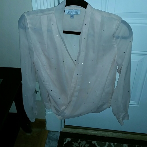 Open front sheer blouse