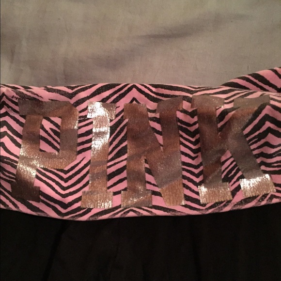 PINK zebra print bootcut yoga pants!!