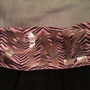 PINK zebra print bootcut yoga pants!!
