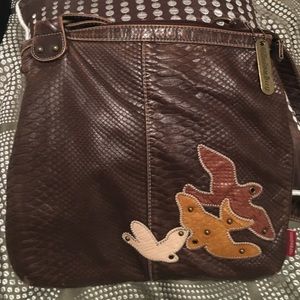 Soft leather cross body bag