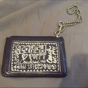 Coach poppy keychain wallet