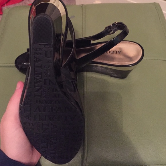 Black and silver alfani wedges - Picture 4 of 4