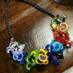 Handmade Blown Glass Necklace