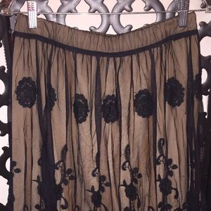 Chiffon Lace Lined Skirt