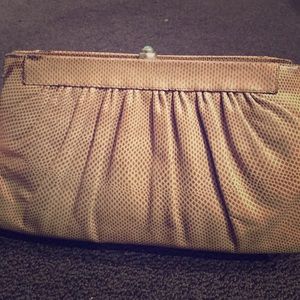 VINTAGE JUDITH LEIBER SNAKESKIN CLUTCH