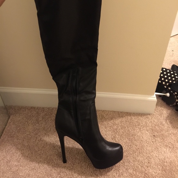 Thigh-High Leather Boots