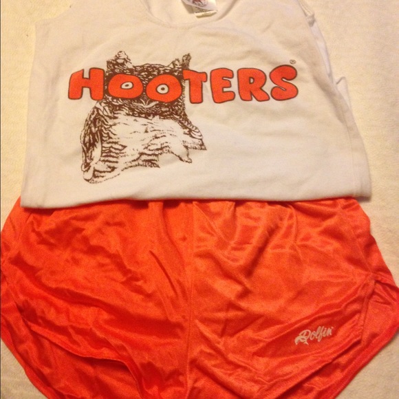 Hooters outfit.   With socks (not shown )