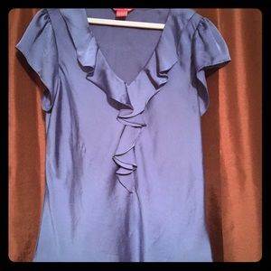 Blue silk dressy shirt