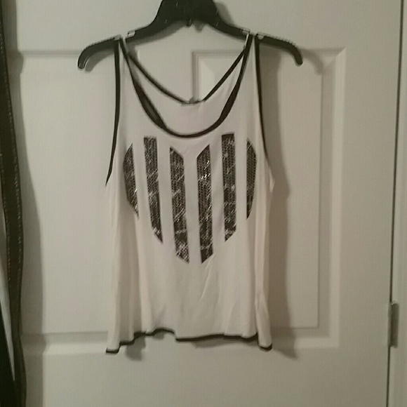 White and black top
