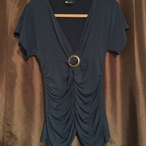Blue dressy blouse