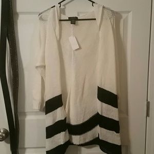 Cream and black cardigan