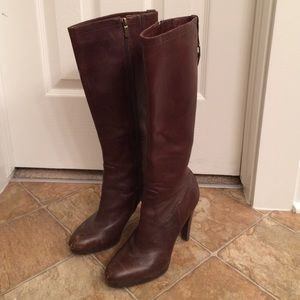 Banana Republic brown leather knee-high boots