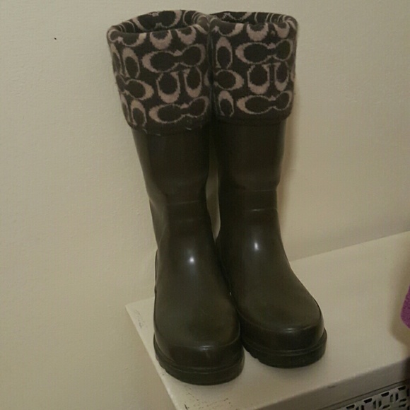Coach rain boots