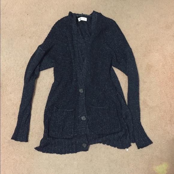 Hollister black long cardigan