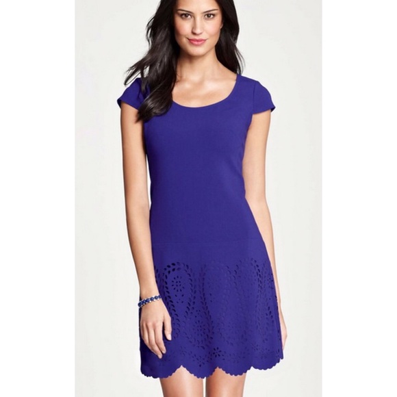 Ann Taylor Dresses & Skirts - Ann Taylor drop waist blue dress