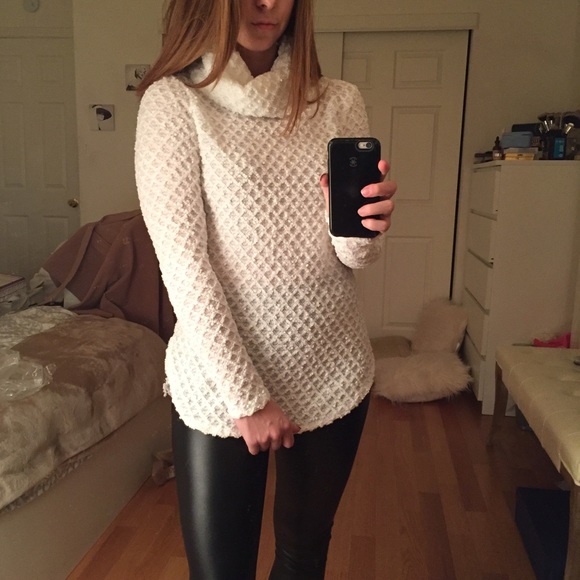 •SALE• White cowl neck sweater