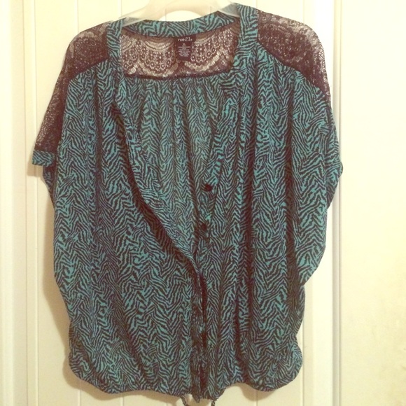 Blueish green blouse
