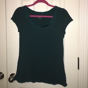 LOFT || Classic Dark Green Cotton Top