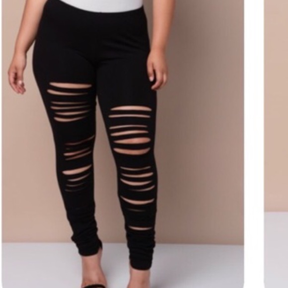 Shredded leggings NWOT - Picture 2 of 2