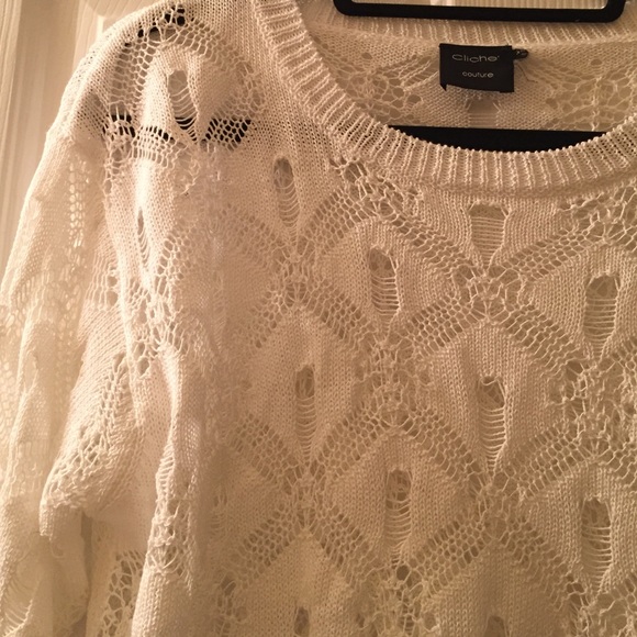 White Knit Sweater - Picture 2 of 3