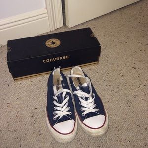 Red white and mostly blue All Star converses