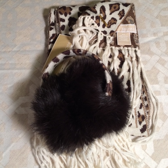 Micheal Kors scarf & ear muffs