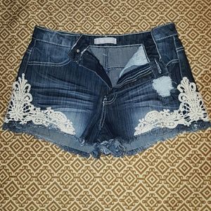 Highwaist Blue jean shorts