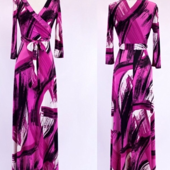 Abstract Print Maxi Dress - Picture 3 of 3